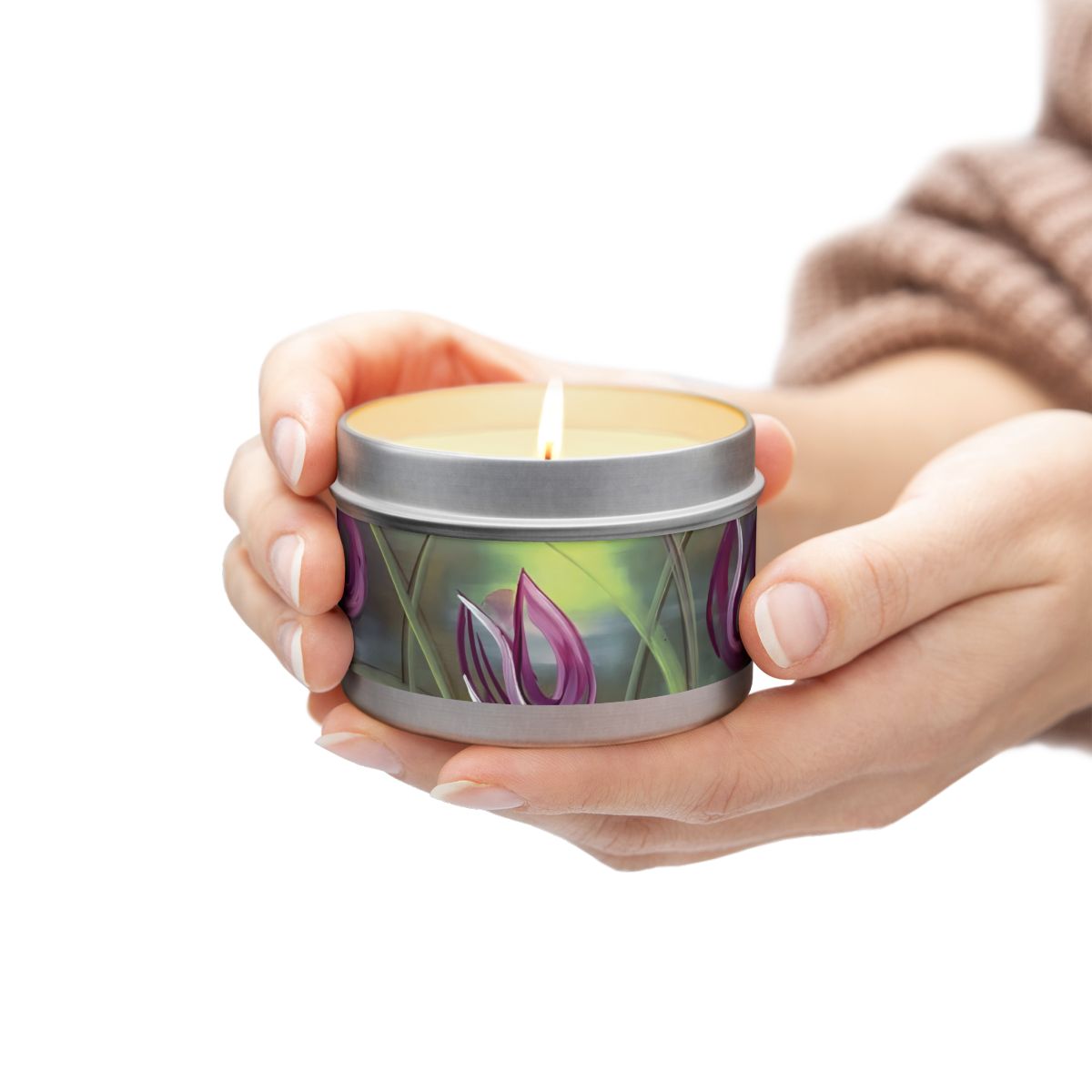 Harmony Tin Candle in Silver