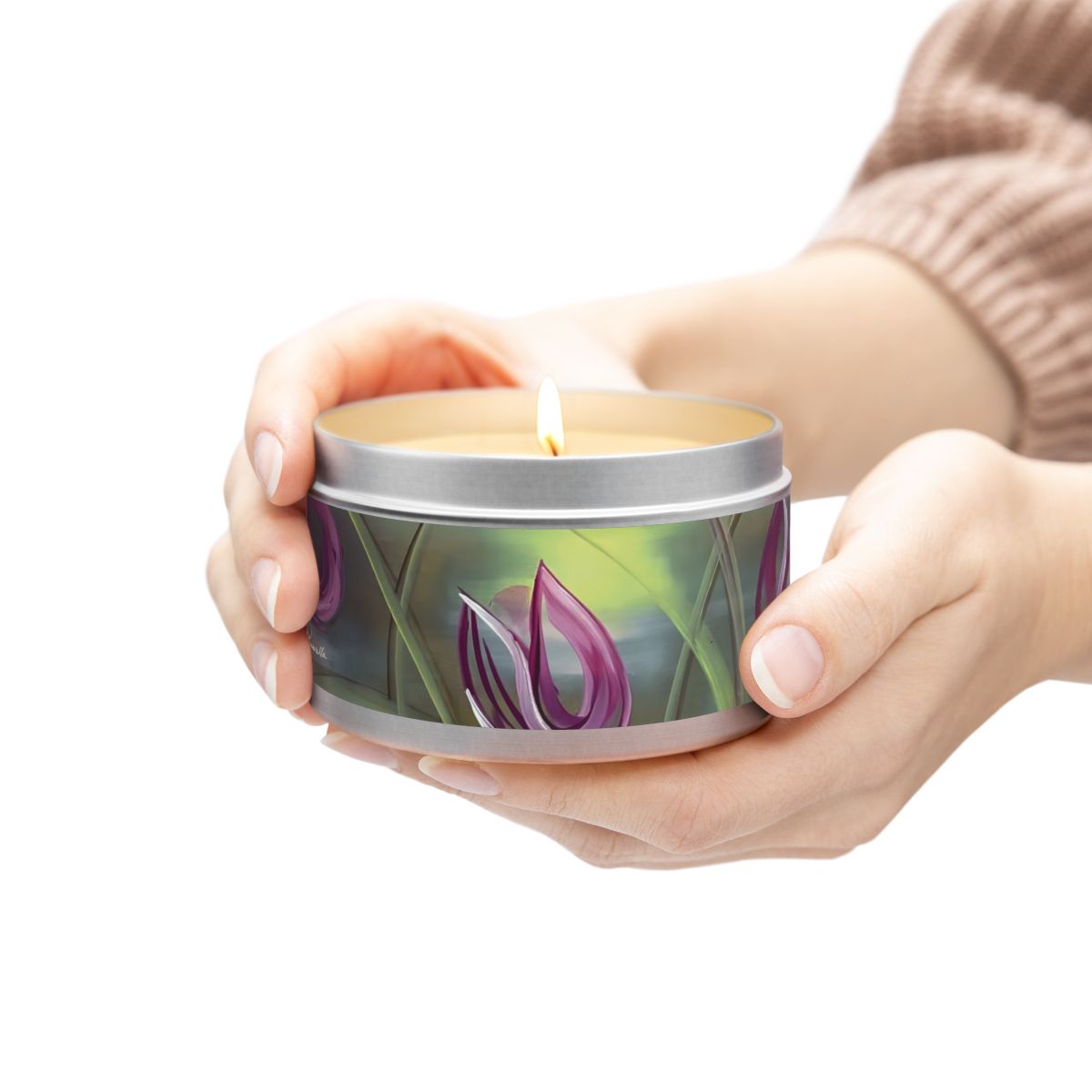 Harmony Tin Candle in Silver