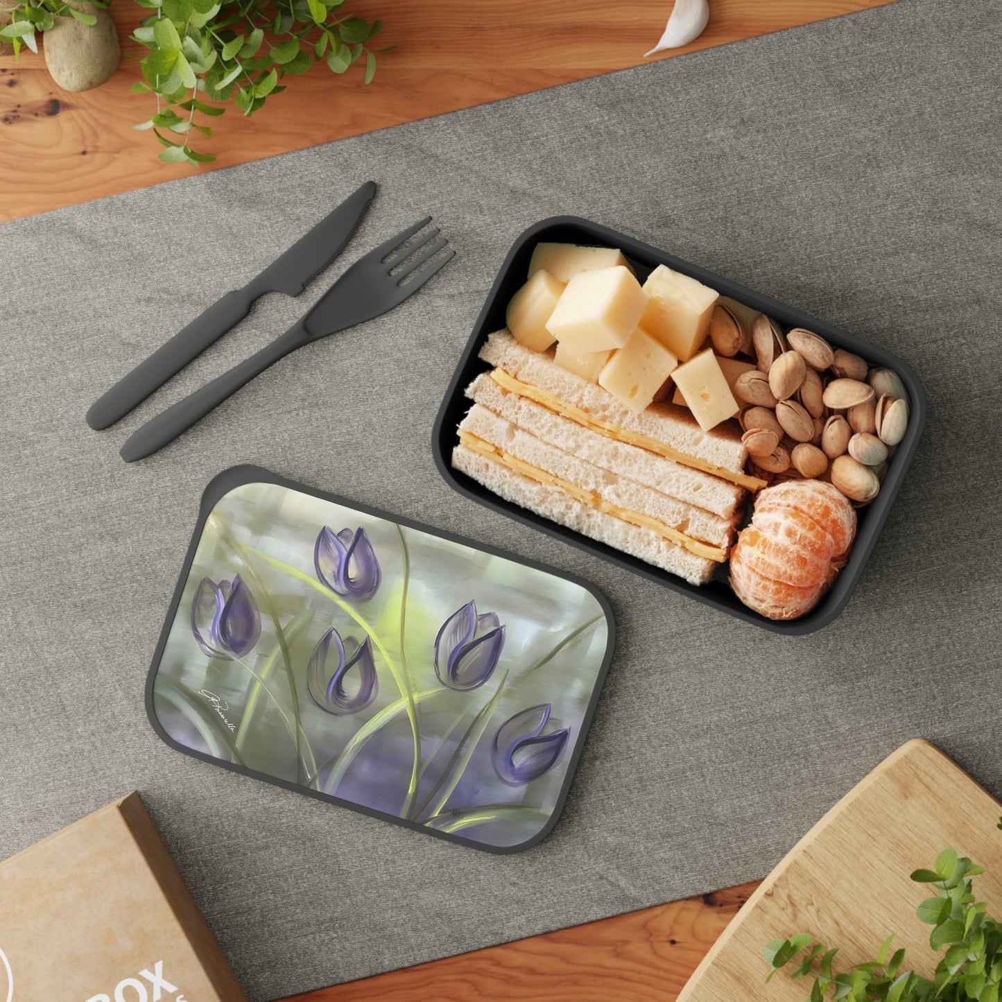 Passion Eco Bento Box with Band & Utensils