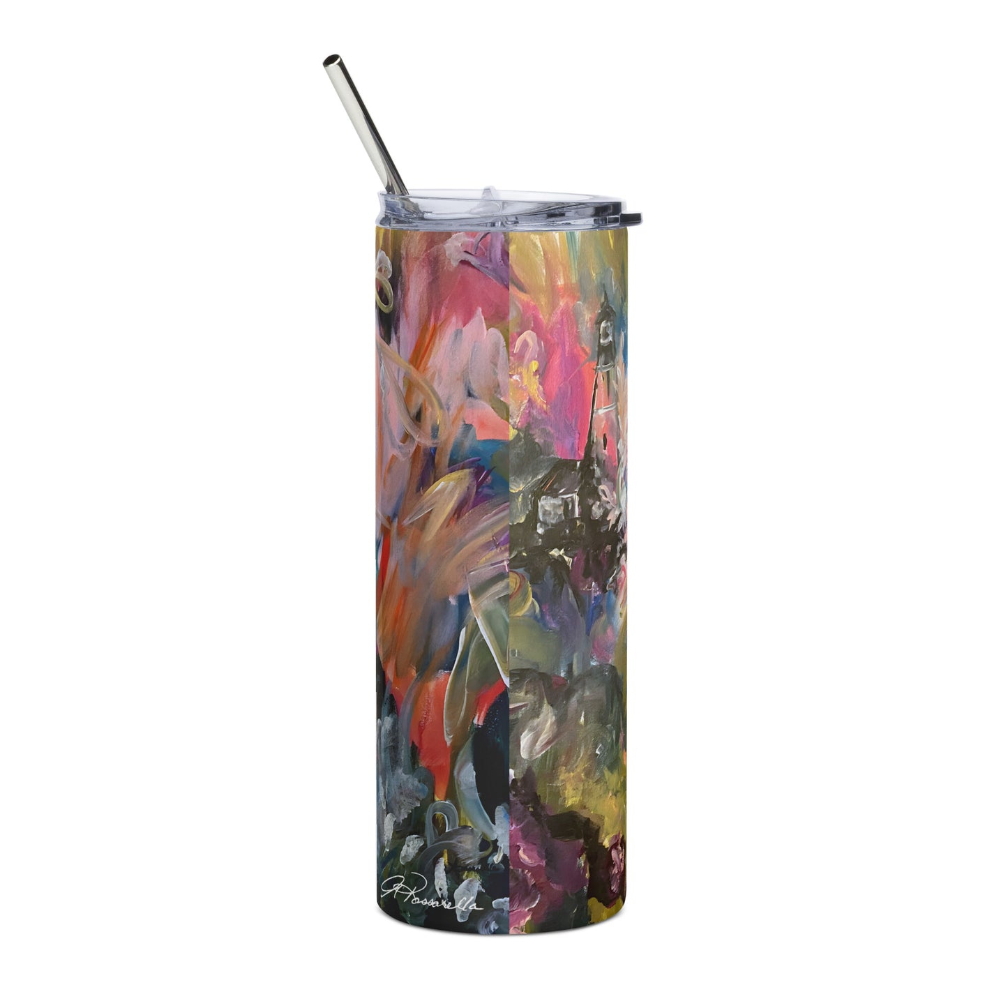 Vibrant Storm Tall Tumbler with Straw