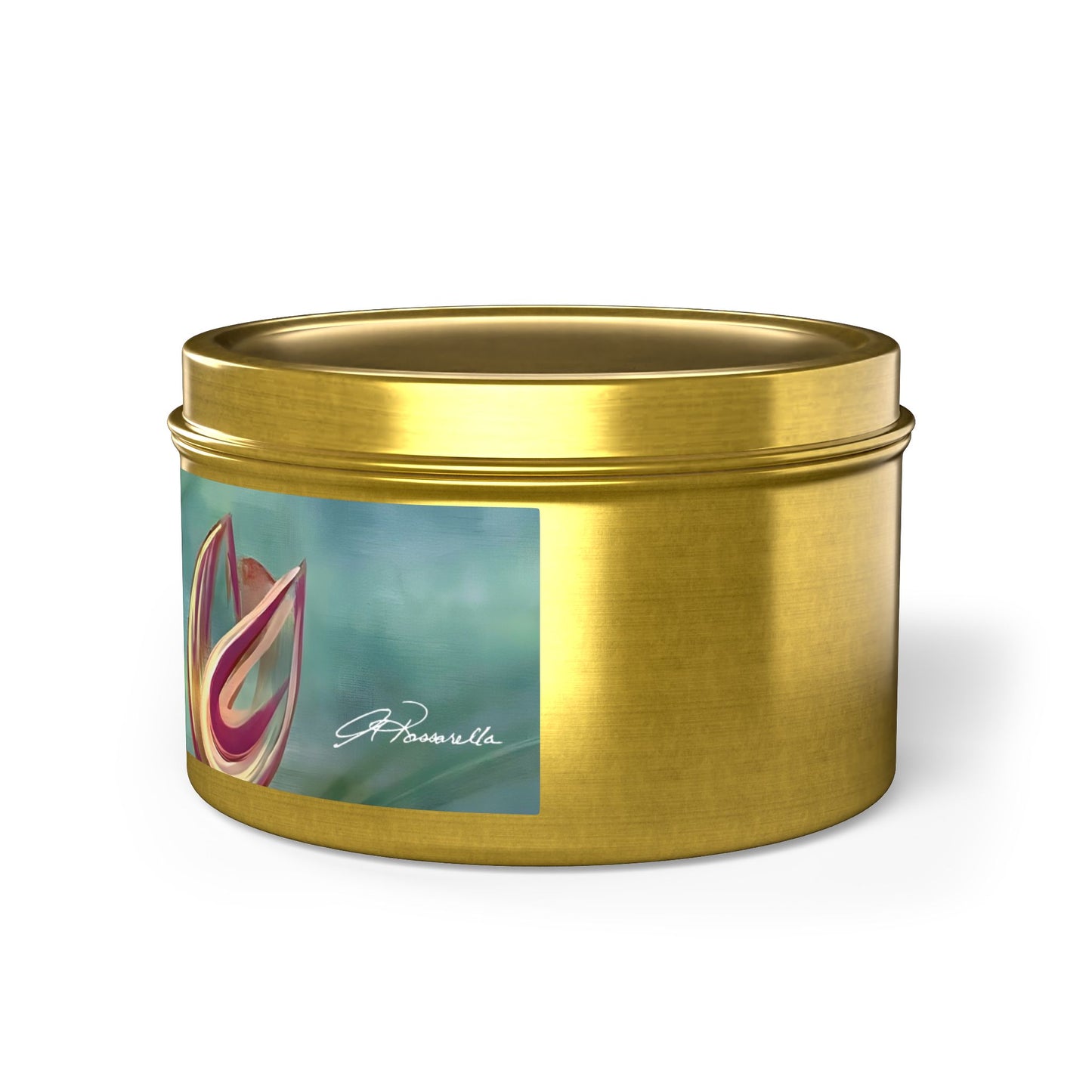 Joy Tin Candle in Gold, Black or Silver