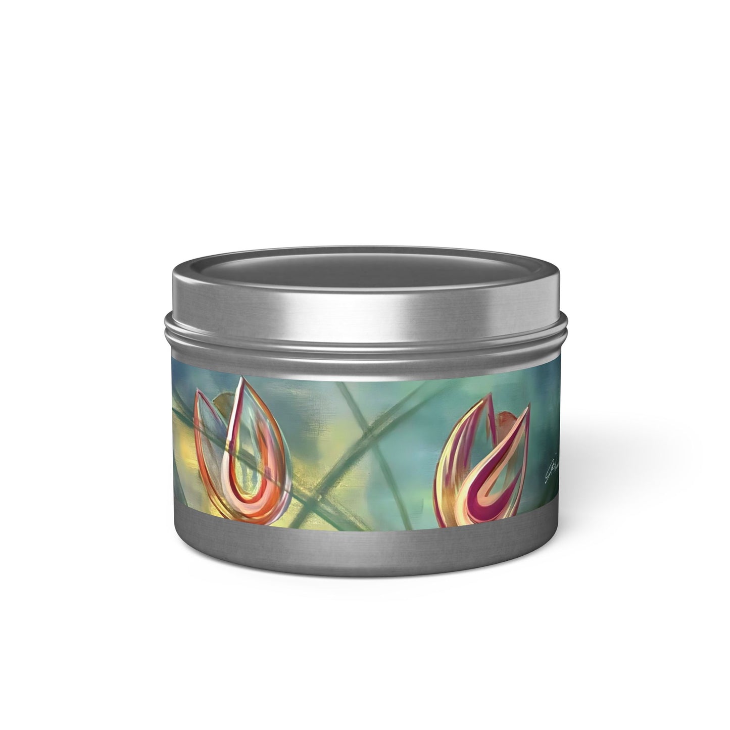 Joy Tin Candle in Gold, Black or Silver