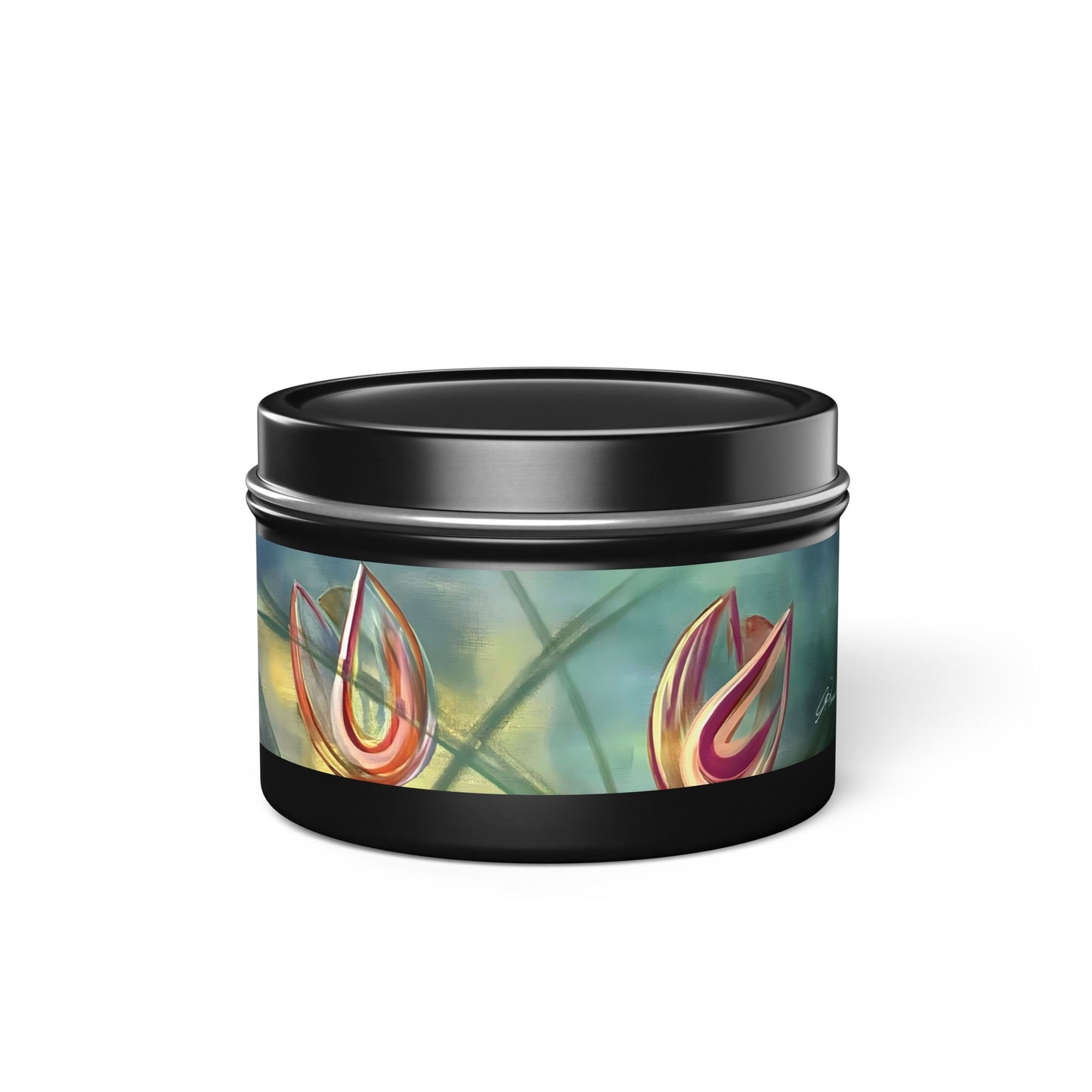 Joy Tin Candle in Gold, Black or Silver