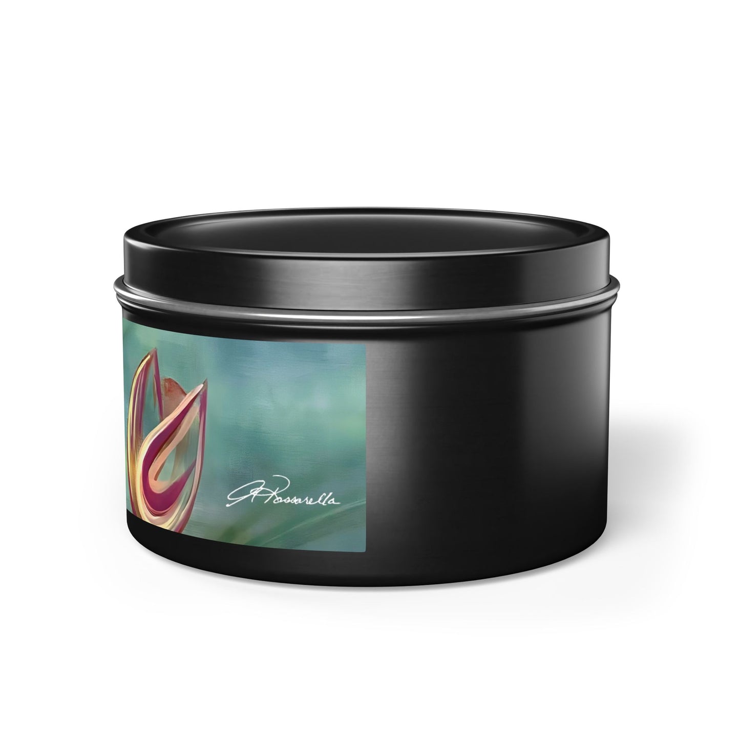 Joy Tin Candle in Gold, Black or Silver