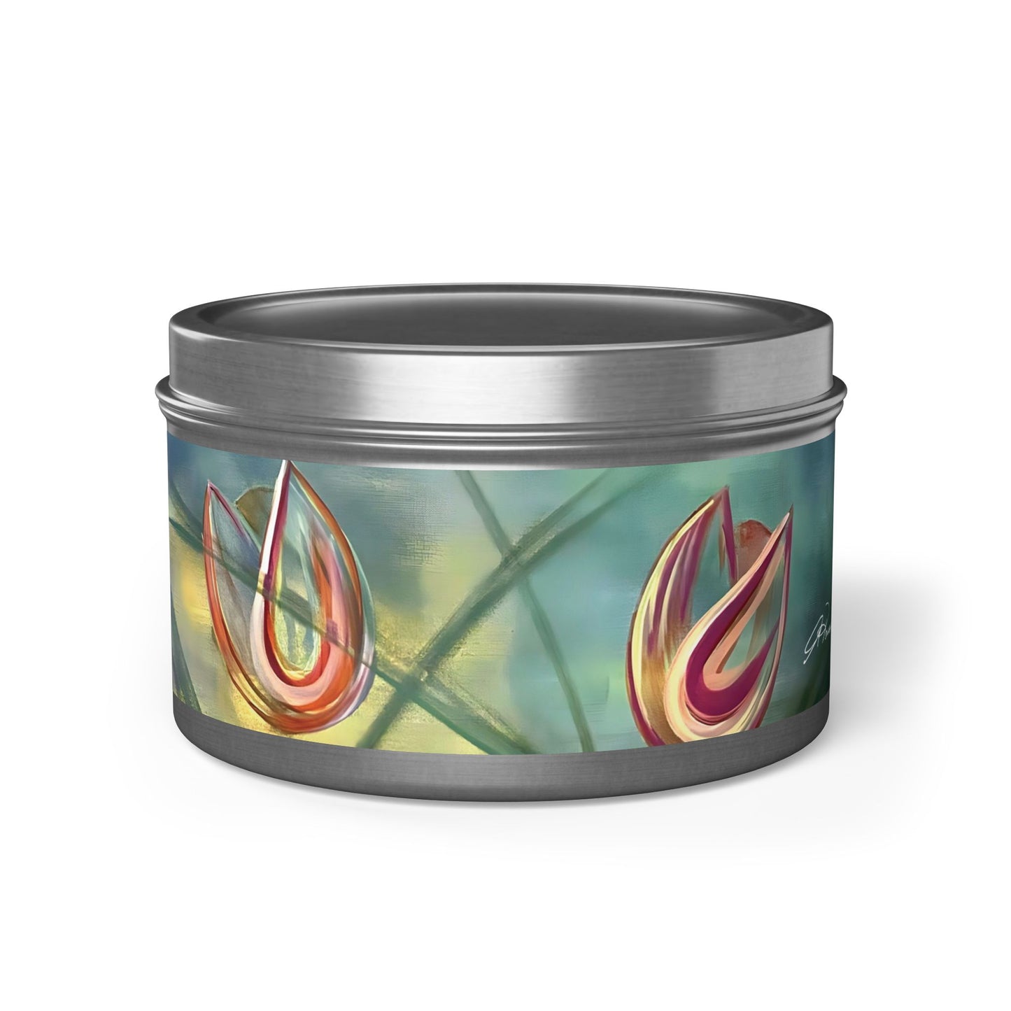 Joy Tin Candle in Gold, Black or Silver