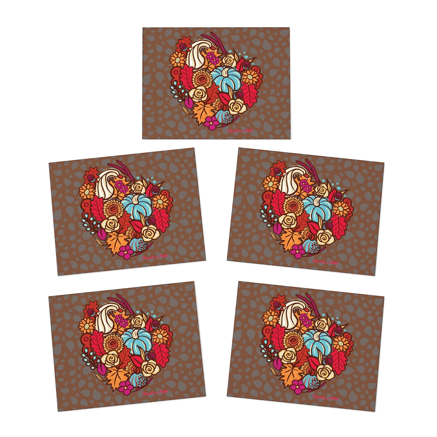 Harvest Love Greeting Cards (5-Pack)