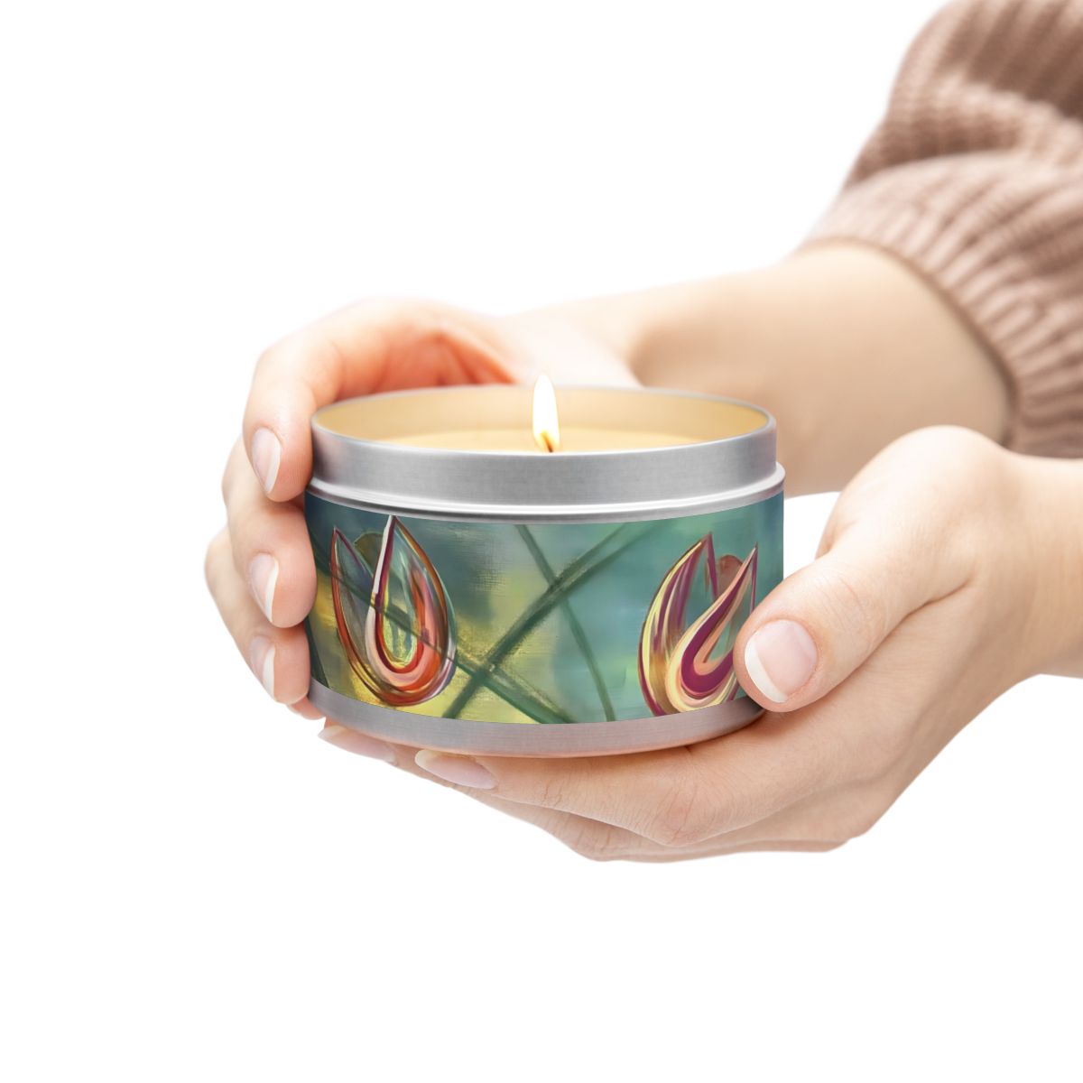 Joy Tin Candle in Gold, Black or Silver