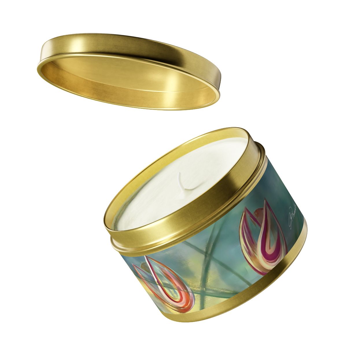 Joy Tin Candle in Gold, Black or Silver