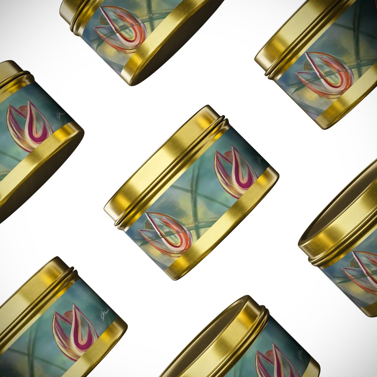 Joy Tin Candle in Gold, Black or Silver
