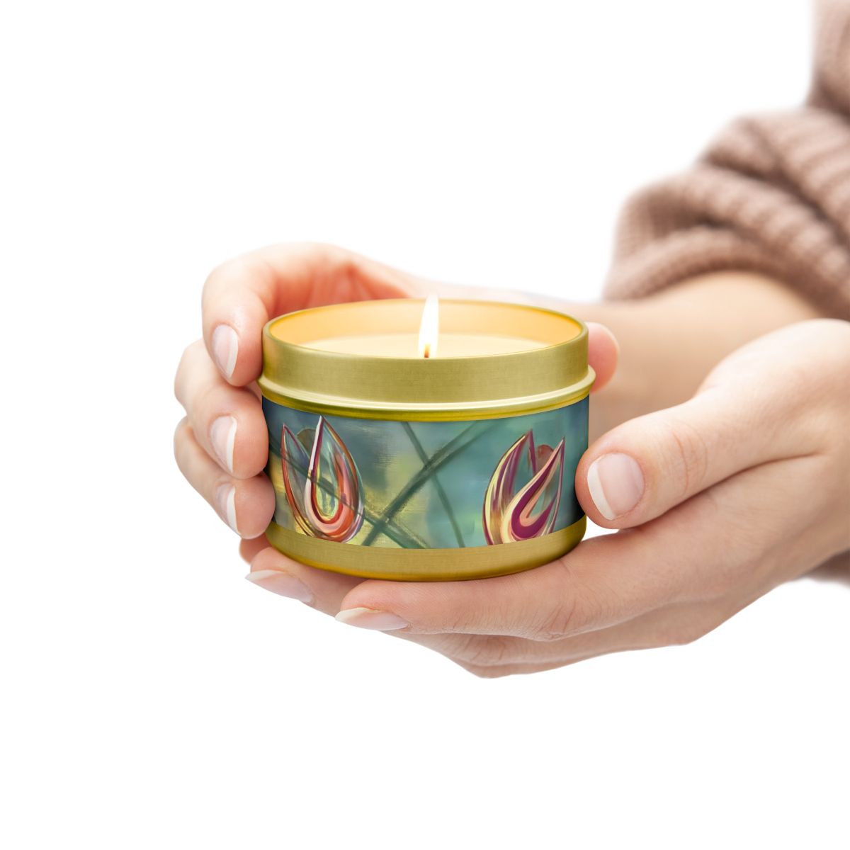 Joy Tin Candle in Gold, Black or Silver