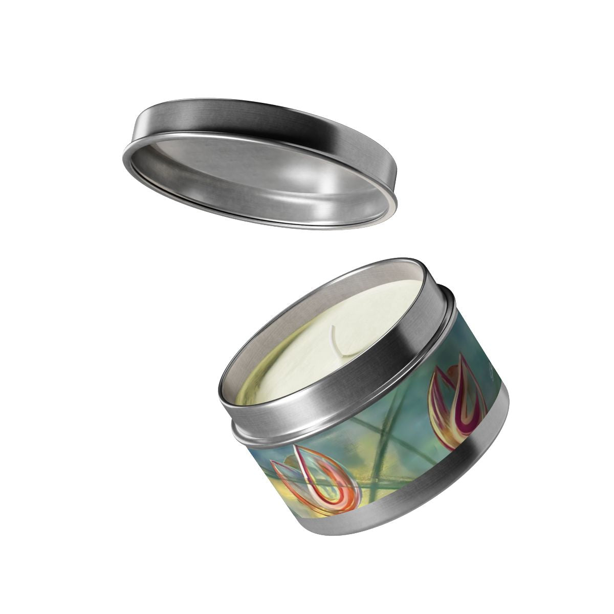 Joy Tin Candle in Gold, Black or Silver