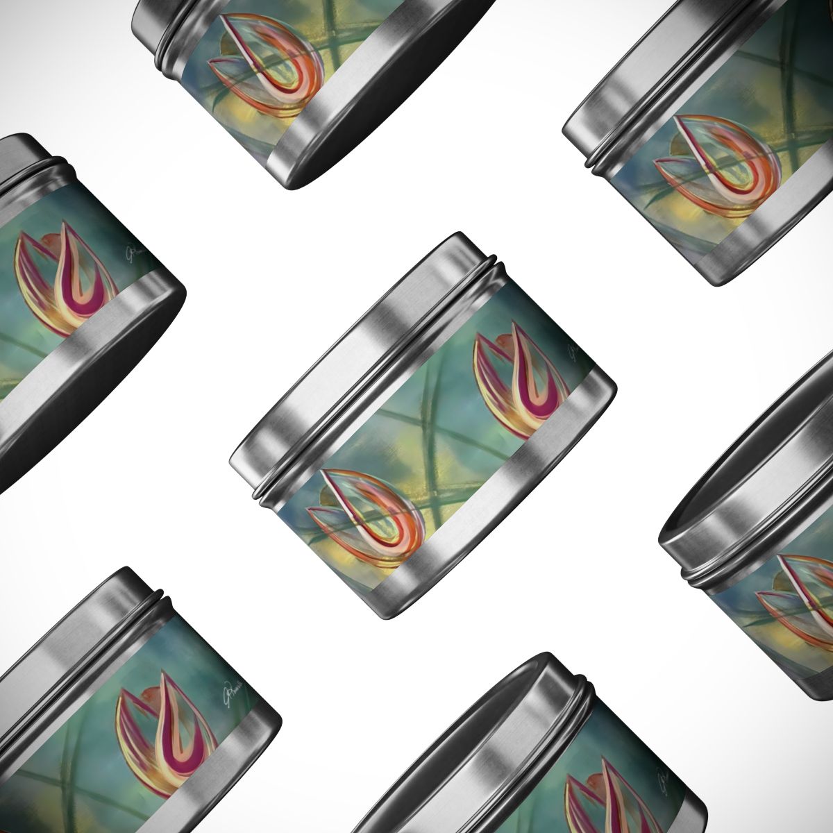 Joy Tin Candle in Gold, Black or Silver