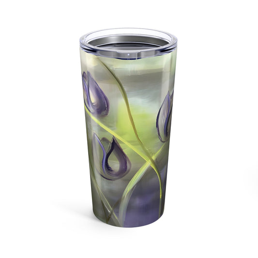Purple gold and green colored Passion_Tumbler_featuring_the_Passion_painting_from_the_Floral_Awakening_collection_by_Arlene_Passarella_for_Give_ilo