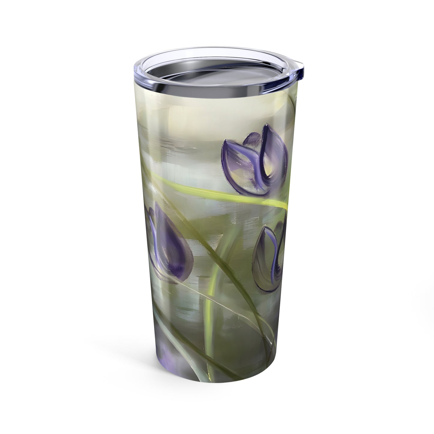Purple_gold_and_green colored_Passion_Tumbler_featuring_the_Passion_painting_from_the_Floral_Awakening_collection_by_Arlene_Passarella_for_Give_ilo_right