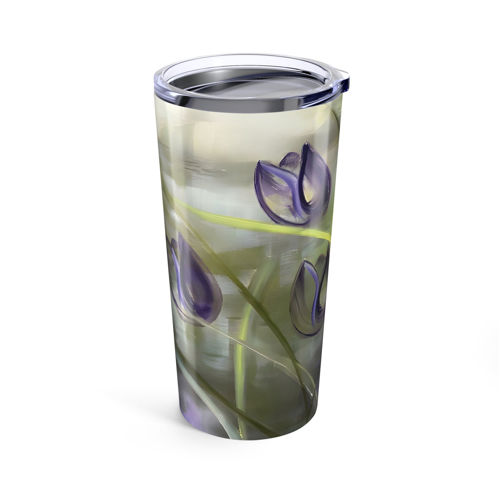 Purple_gold_and_green colored_Passion_Tumbler_featuring_the_Passion_painting_from_the_Floral_Awakening_collection_by_Arlene_Passarella_for_Give_ilo_right