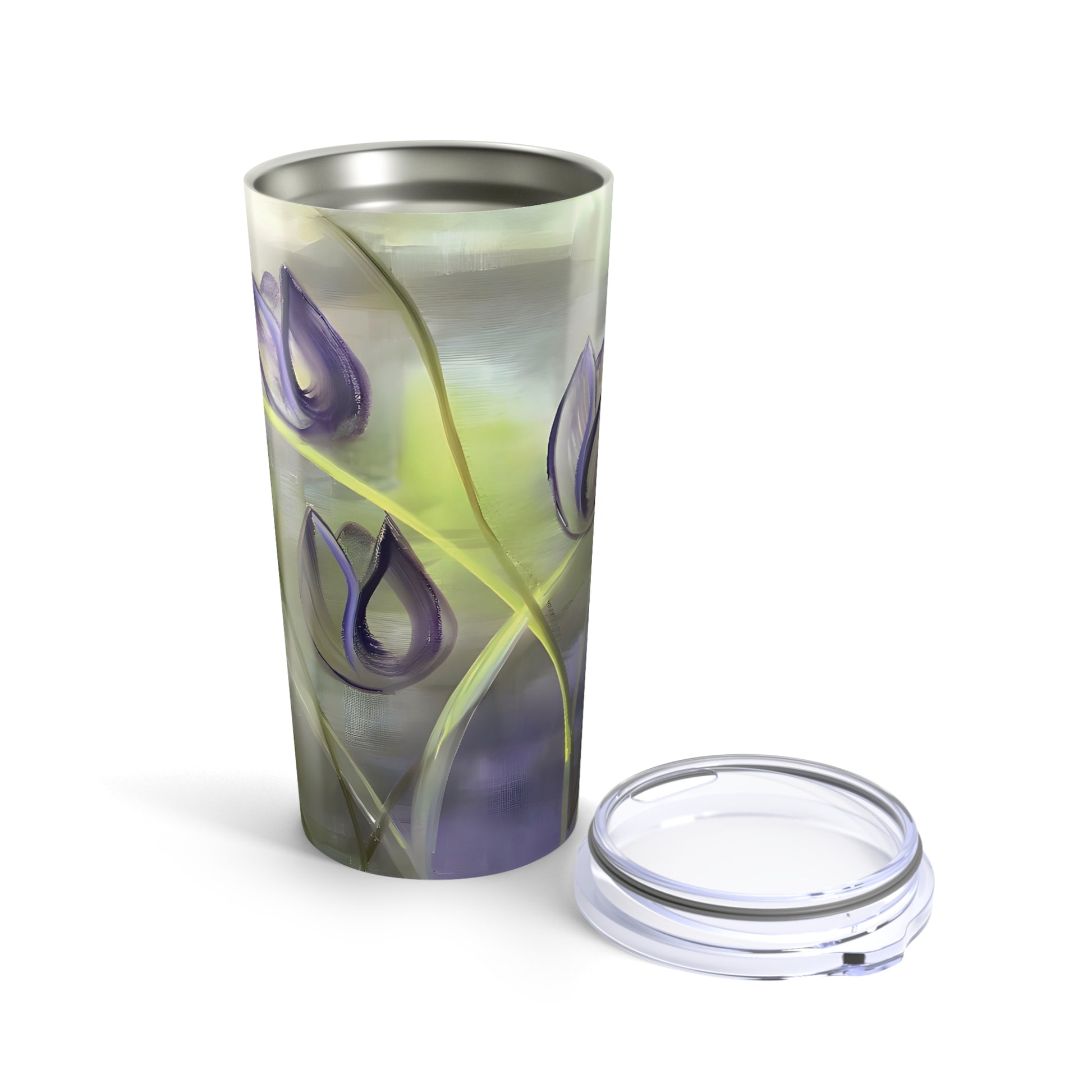 Purple_gold_green_colored_Passion_Tumbler_featuring_the_Passion_painting_from_the_Floral_Awakening_collection_by_Arlene_Passarella_for_Give_ilo_without_lid